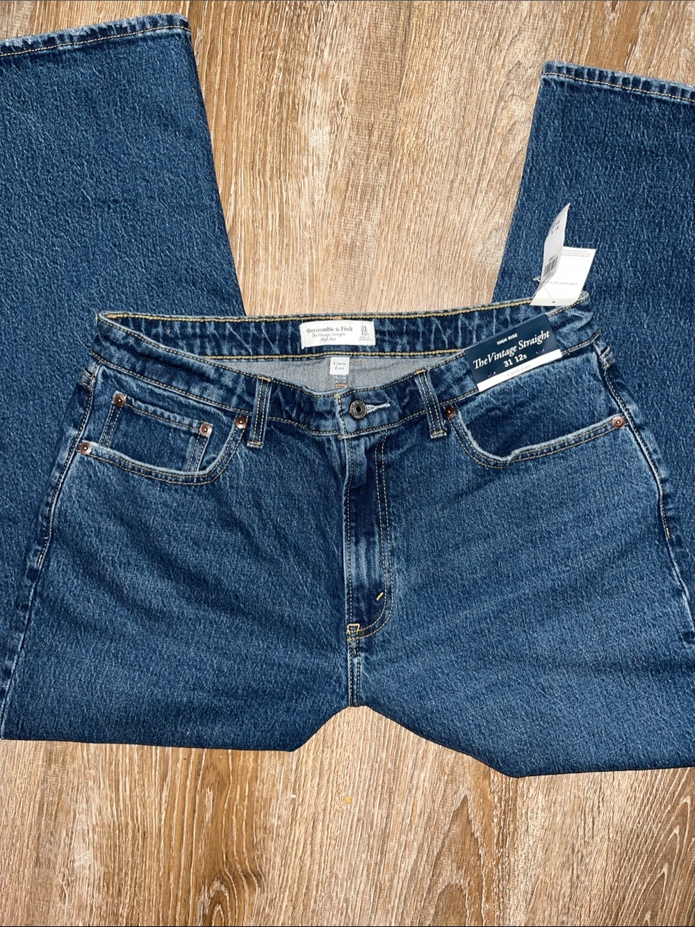 Abercrombie & Fitch Dark Blue Straight Leg Jeans